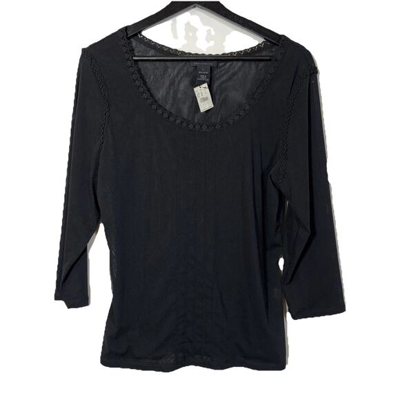 Y2K Mesh Top The Limited Fairy Grunge Large Black Witchy Goth Sheer Vintage - Picture 14 of 14